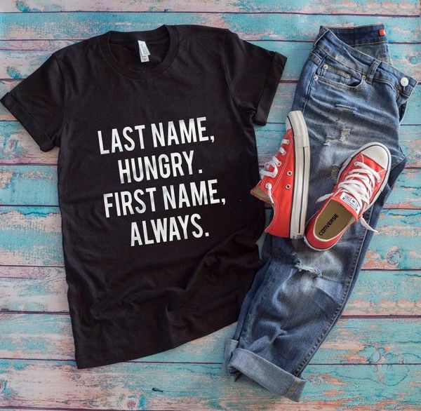 women's t-shirt letter last name hungry first always printed 100% cotton shorts sleeve graphic tees tshirts for women ladies, White
women's t-shirt letter last name hungry first always printed 100% cotton shorts sleeve graphic tees tshirts for women ladies, White