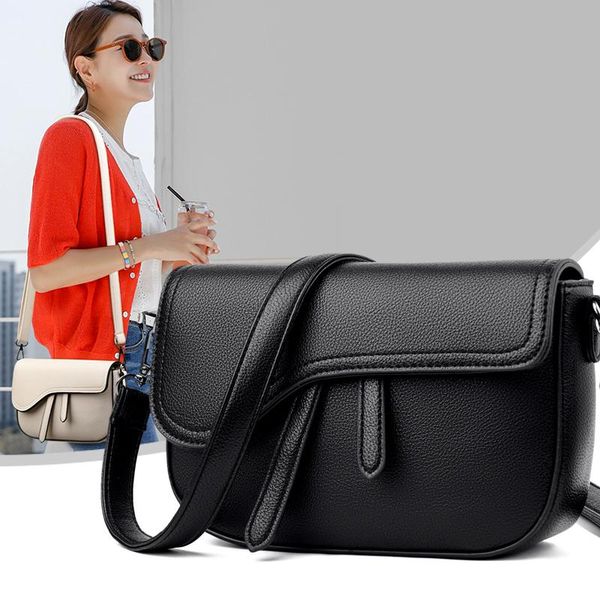 evening bags brand soft leather saddle shape for women black flip shoulder bag solid color messenger handbag simple female crossbody
evening bags brand soft leather saddle shape for women black flip shoulder bag solid color messenger handbag simple female crossbody
