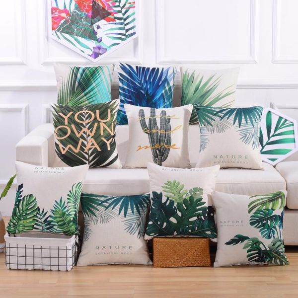 tropical leave printed home cushion covers cotton linen cactus pillow cover sofa bed decorative pillows case almofadas 45x45cm cushion/decor
tropical leave printed home cushion covers cotton linen cactus pillow cover sofa bed decorative pillows case almofadas 45x45cm cushion/decor