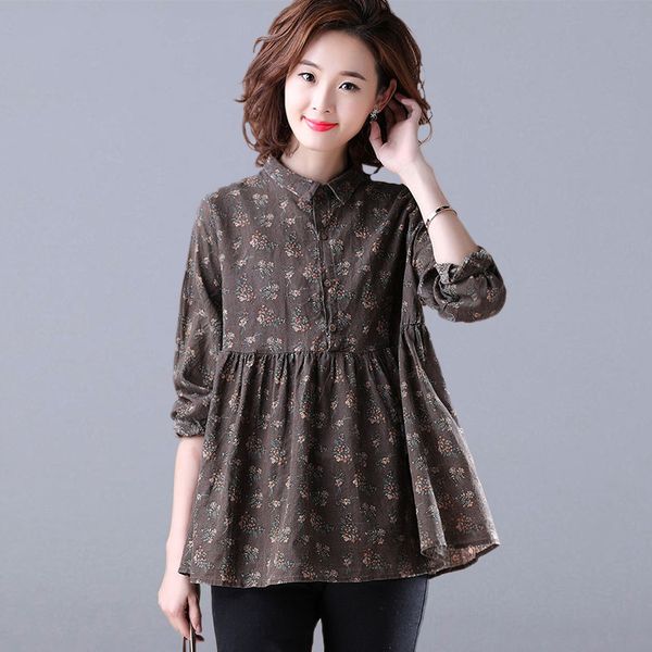 autumn long sleeve blouses women casual shirts new vintage print mori girls cotton linen shirts female plus size p186 210412, White
autumn long sleeve blouses women casual shirts new vintage print mori girls cotton linen shirts female plus size p186 210412, White