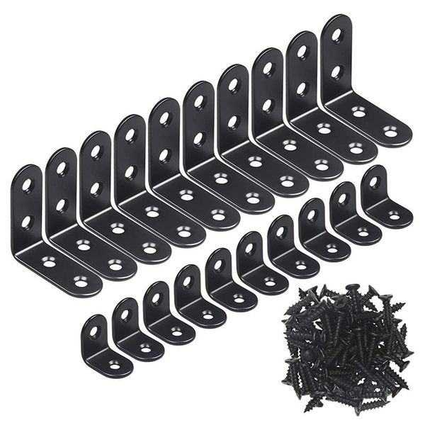 hooks & rails 20 pcs black l brackets 90 degree angle stainless steel joint bracket fastener for wood chair bookshelf board window furniture
hooks & rails 20 pcs black l brackets 90 degree angle stainless steel joint bracket fastener for wood chair bookshelf board window furniture