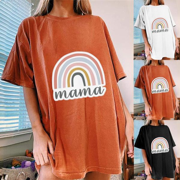 women's t-shirt mama rainbow print vintage women tshirt drop shoulder oversized female half sleeve summer loose clothes 2021, White
women's t-shirt mama rainbow print vintage women tshirt drop shoulder oversized female half sleeve summer loose clothes 2021, White