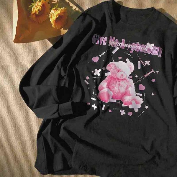 women cartoon print hoodies harajuku sweatshirt kawaii korean style oversized women hoodies gothic mini bear cute print pattern, Black
women cartoon print hoodies harajuku sweatshirt kawaii korean style oversized women hoodies gothic mini bear cute print pattern, Black