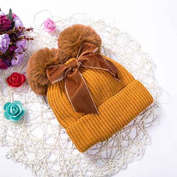 caps & hats kids pompom beanie hat bowknot warm stretchy winter cap solid color knitted, Yellow
caps & hats kids pompom beanie hat bowknot warm stretchy winter cap solid color knitted, Yellow
