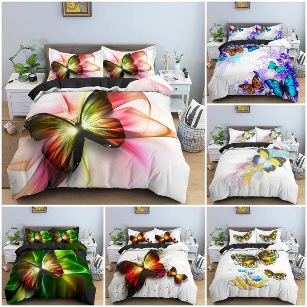 bedding sets beautiful butterfly pattern 3d colorful prnted quilt covers with pillowcas duvet cover set king size home textile
bedding sets beautiful butterfly pattern 3d colorful prnted quilt covers with pillowcas duvet cover set king size home textile