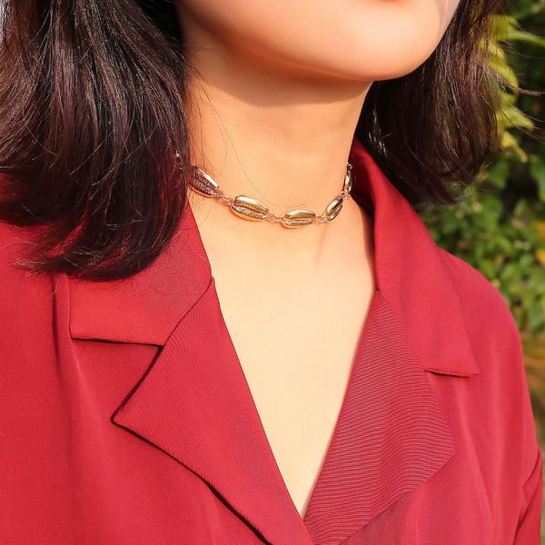 trendy shell charm choker necklace natural gold cowrie women friend cowry seashell bohemian jewelry chokers, Golden;silver
trendy shell charm choker necklace natural gold cowrie women friend cowry seashell bohemian jewelry chokers, Golden;silver