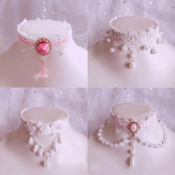 chokers handmade lace lolita princess pearl necklace vintage sweet cute choker necklaces for women knitted pendant, Golden;silver
chokers handmade lace lolita princess pearl necklace vintage sweet cute choker necklaces for women knitted pendant, Golden;silver