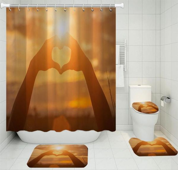 pieces curtains set love gesture shower curtain sets cover toilet pad 3d print for adults bathroom decor
pieces curtains set love gesture shower curtain sets cover toilet pad 3d print for adults bathroom decor