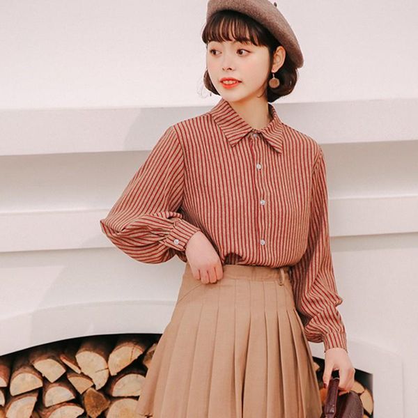 women fashion striped blouse lapel shirts elegant long sleeve summer chiffon women's blouses &, White
women fashion striped blouse lapel shirts elegant long sleeve summer chiffon women's blouses &, White