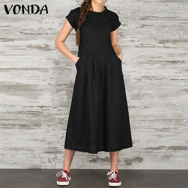 vonda solid dress elegant summer 2021 womens casual sundress short sleeve midi vestidos female o neck plus size 5xl robe 7, Black;gray
vonda solid dress elegant summer 2021 womens casual sundress short sleeve midi vestidos female o neck plus size 5xl robe 7, Black;gray
