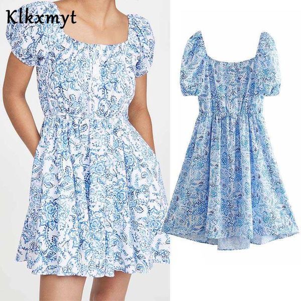 klkxmyt za summer dress women blue floral print mini es woman casual asymmetry vintage female party vestido 210527, Black;gray
klkxmyt za summer dress women blue floral print mini es woman casual asymmetry vintage female party vestido 210527, Black;gray