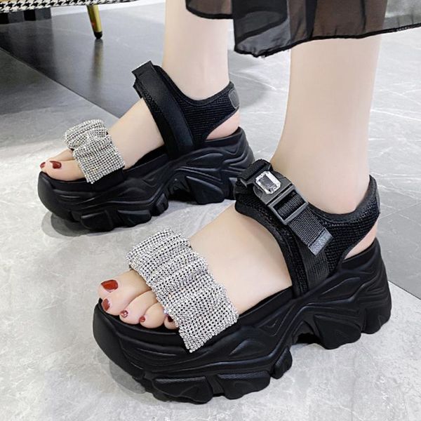 sandals rimocy bling crystal platform flat women 2021 fashion buckle strap thick bottom sandalias female summer sports sandal, Black
sandals rimocy bling crystal platform flat women 2021 fashion buckle strap thick bottom sandalias female summer sports sandal, Black