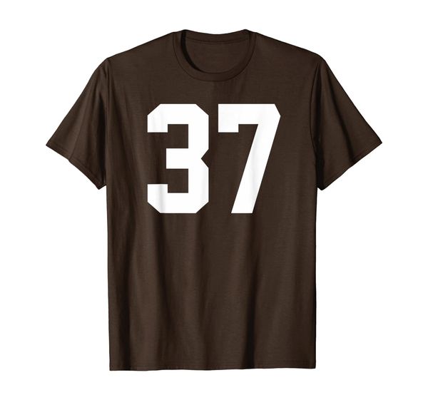 37 sports jersey number t-shirt for team fan player #37, White;black 
37 sports jersey number t-shirt for team fan player #37, White;black