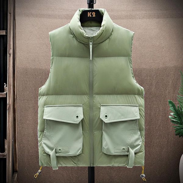 men's vests autumn winter down cotton vest stand-up collar trend printing thickening warm jacket, Black;white
men's vests autumn winter down cotton vest stand-up collar trend printing thickening warm jacket, Black;white
