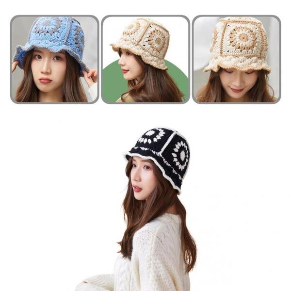 wide brim hats stylish ladies breathable crochet bucket hat skin-friendly dome, Blue;gray
wide brim hats stylish ladies breathable crochet bucket hat skin-friendly dome, Blue;gray