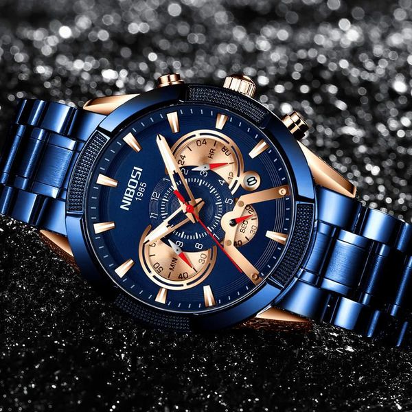 wristwatches nibosi 2021 custom design men watches luxury waterproof sport quartz watch fashion clock chronograph relogio masculino, Slivery;brown
wristwatches nibosi 2021 custom design men watches luxury waterproof sport quartz watch fashion clock chronograph relogio masculino, Slivery;brown
