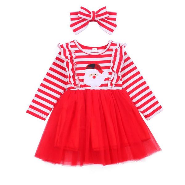 girl's dresses kid girls christmas red stripe santa claus printed pattern dress+ headband 1-6 years, Red;yellow
girl's dresses kid girls christmas red stripe santa claus printed pattern dress+ headband 1-6 years, Red;yellow
