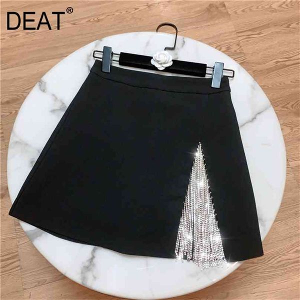 deat summer arrival casual black and white rhinestones tassel high waist a line short skirt women se232 210629
deat summer arrival casual black and white rhinestones tassel high waist a line short skirt women se232 210629