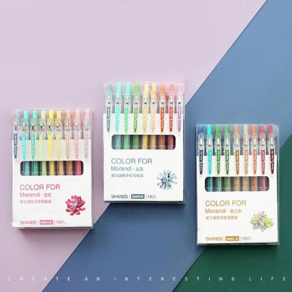 gel pens 9pcs/box hand account set pen girl heart color 0.5mm salt system retro stationery drawing tools
gel pens 9pcs/box hand account set pen girl heart color 0.5mm salt system retro stationery drawing tools