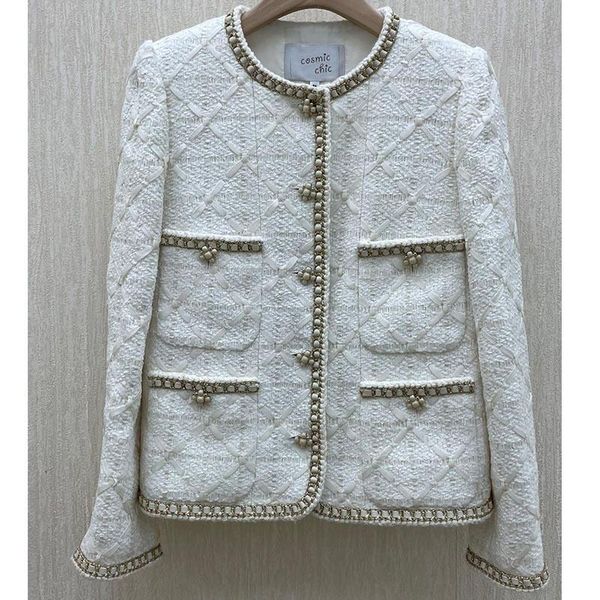 women's jackets fashioneye 21 autumn women white tweed jacket long sleeve single breasted classic chain silk lining wool elegant, Black;brown
women's jackets fashioneye 21 autumn women white tweed jacket long sleeve single breasted classic chain silk lining wool elegant, Black;brown
