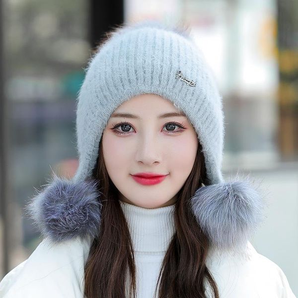 beanies winter skullies women 3 hairball metal label hair knitted hat female leisure plus velvet earmuffs warm cap
beanies winter skullies women 3 hairball metal label hair knitted hat female leisure plus velvet earmuffs warm cap