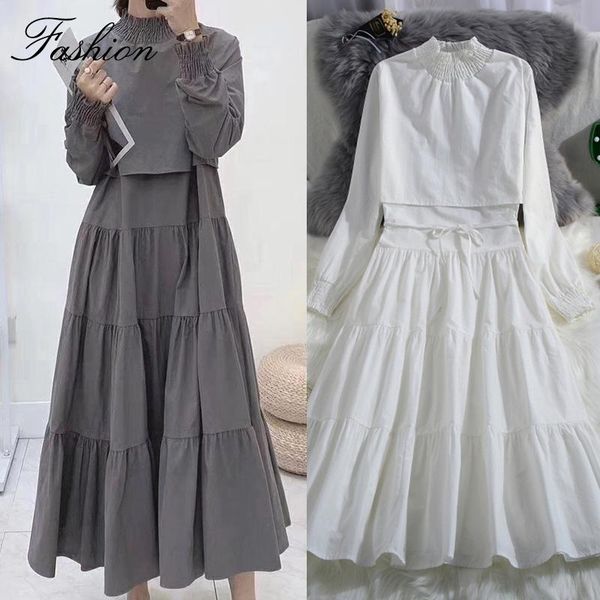casual dresses 2021 korean women spring slim waist dress long sleeve a-line elegant party midi fashion ladies clothing, Black;gray
casual dresses 2021 korean women spring slim waist dress long sleeve a-line elegant party midi fashion ladies clothing, Black;gray