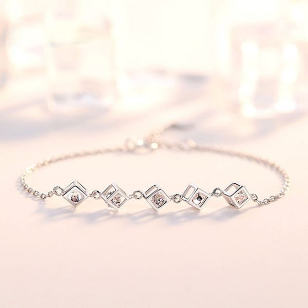 simple happy rubik's cube 50 points mo sangshi female hollow adjustable push pull bracelet 925 students valentine's day gift, Black
simple happy rubik's cube 50 points mo sangshi female hollow adjustable push pull bracelet 925 students valentine's day gift, Black