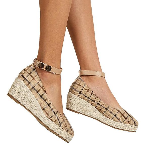 sandals plaid canvas shoes women wedges on sole 2021 mery janes female casual toe closed for breathable, Black
sandals plaid canvas shoes women wedges on sole 2021 mery janes female casual toe closed for breathable, Black