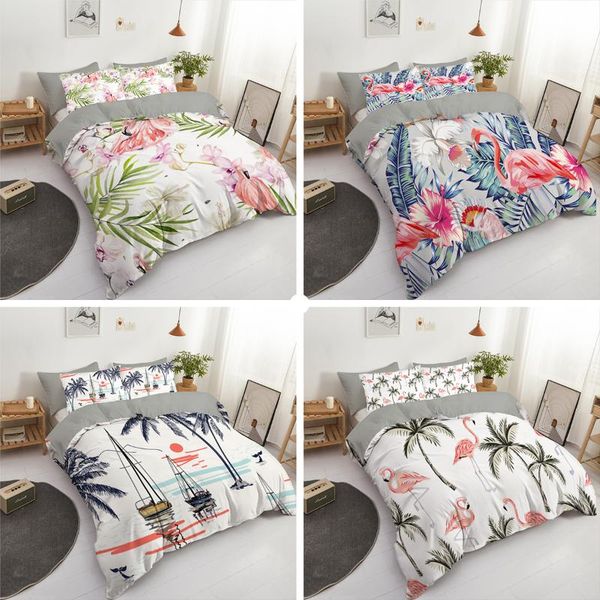 bedding sets 3d luxury palm tree duvet cover king size colorful flamingo printed set home textile quilt with pillowcase
bedding sets 3d luxury palm tree duvet cover king size colorful flamingo printed set home textile quilt with pillowcase