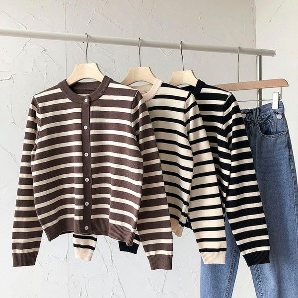 women's knits & tees korean style classic striped cardigan female simple harajuku all-match streetwear fashion youthful friend thin kni, White
women's knits & tees korean style classic striped cardigan female simple harajuku all-match streetwear fashion youthful friend thin kni, White