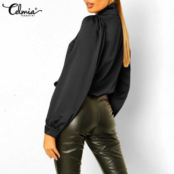 women's blouses & shirts blouses celmia casual puff sleeve bandage women elegant office lady glossy satin fashion solid workplace ds4u, White
women's blouses & shirts blouses celmia casual puff sleeve bandage women elegant office lady glossy satin fashion solid workplace ds4u, White
