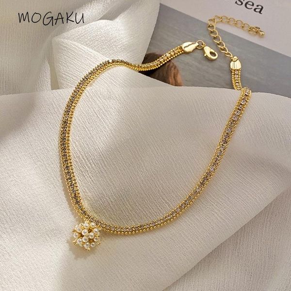 pendant necklaces mogaku delicate pearls flower necklace for women fashion crystal clavicle party neck chains accessories trendy, Silver
pendant necklaces mogaku delicate pearls flower necklace for women fashion crystal clavicle party neck chains accessories trendy, Silver