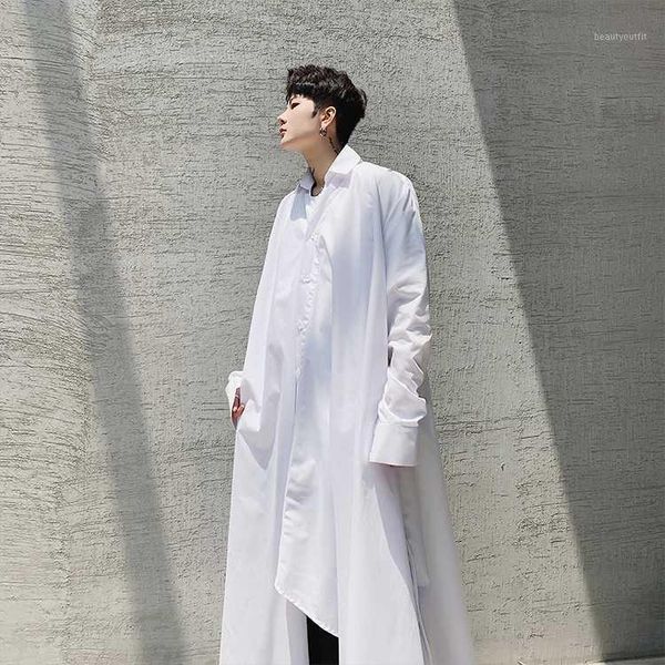 men's trench coats 2021one sizejapanese lazy loose long section with belt waist irregular long-sleeved windbreaker thin solid color shi, Tan;black
men's trench coats 2021one sizejapanese lazy loose long section with belt waist irregular long-sleeved windbreaker thin solid color shi, Tan;black