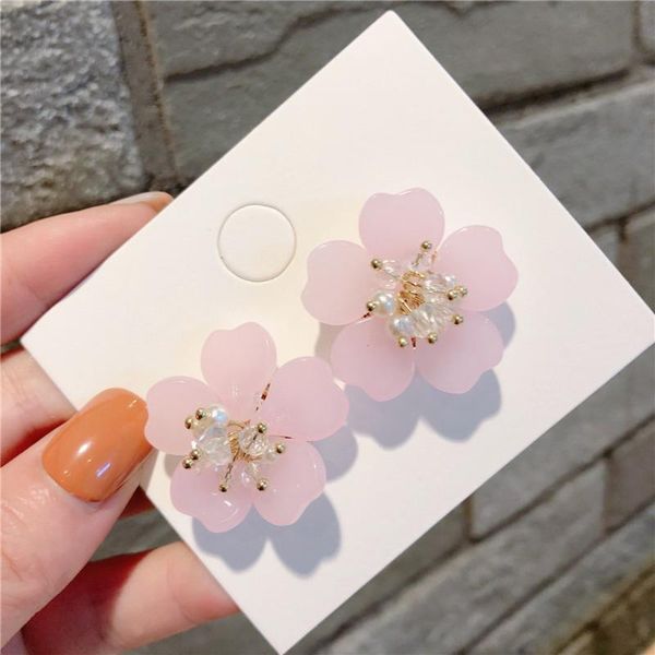 stud korea style girl earrings silver pins transparent flower for women fashion jewelry accessories, Golden;silver
stud korea style girl earrings silver pins transparent flower for women fashion jewelry accessories, Golden;silver