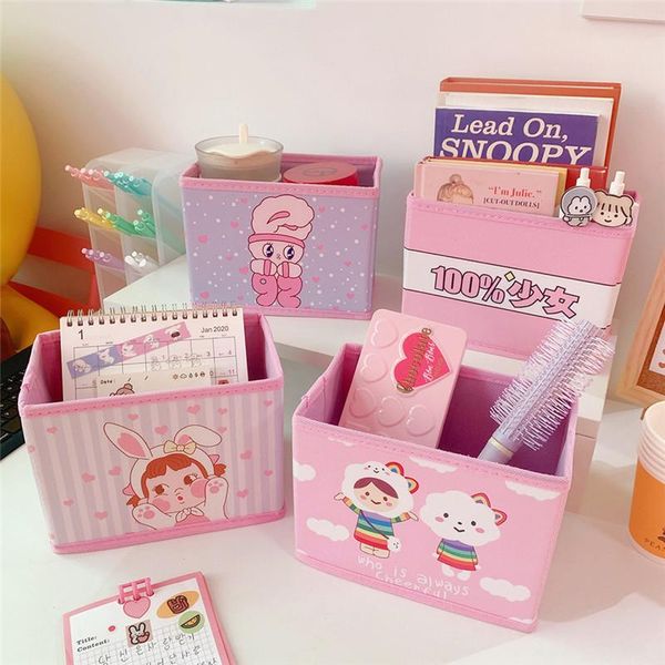 cartoon cute deskcosmetic storage box large desk sundries snack stationery organizer finishing basket girls gift bags & cases
cartoon cute deskcosmetic storage box large desk sundries snack stationery organizer finishing basket girls gift bags & cases