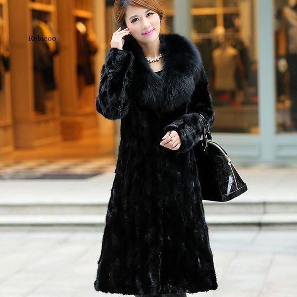 women's fur & faux women winter and autumn large size black coats long section turn down collar man-made overcoats clothes
women's fur & faux women winter and autumn large size black coats long section turn down collar man-made overcoats clothes