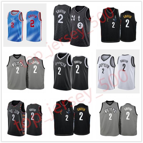2021-2022 stitched basketball jerseys 2 blake griffin, Black;red