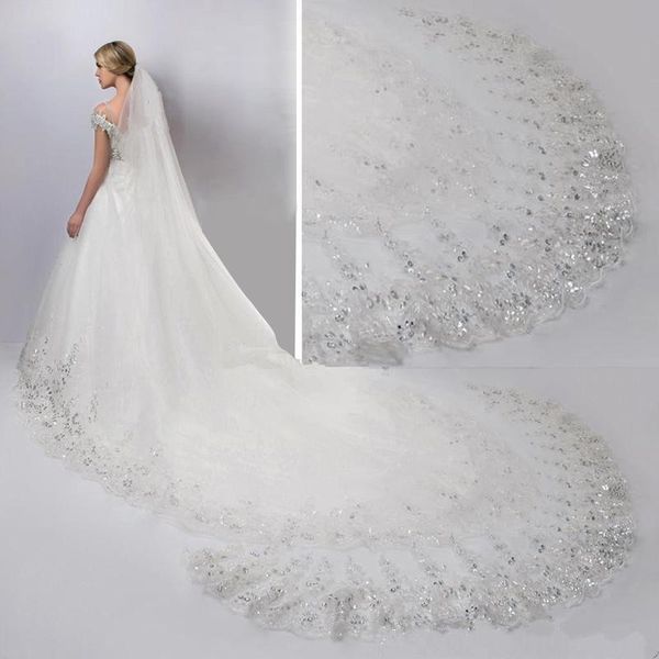 bridal veils 4 meter white ivory cathedral wedding long lace edge veil with comb accessories bride, Black
bridal veils 4 meter white ivory cathedral wedding long lace edge veil with comb accessories bride, Black