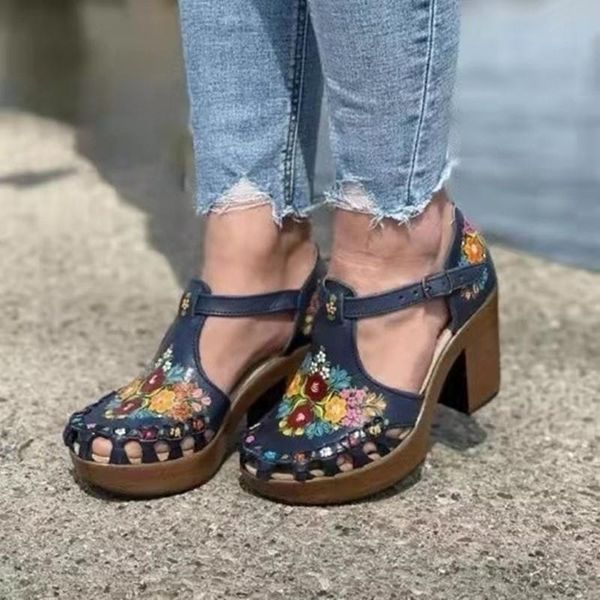 dress shoes summer women sandals hollow out casual lady sandalias outdoor beach square heel buckle strap flower printed female zapatos, Black
dress shoes summer women sandals hollow out casual lady sandalias outdoor beach square heel buckle strap flower printed female zapatos, Black