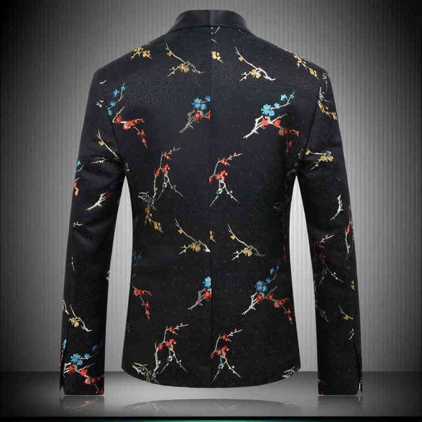 arrival men's blazers slim fit black floral print blazer men korean casual wedding jacket summer plus size, White;black
arrival men's blazers slim fit black floral print blazer men korean casual wedding jacket summer plus size, White;black