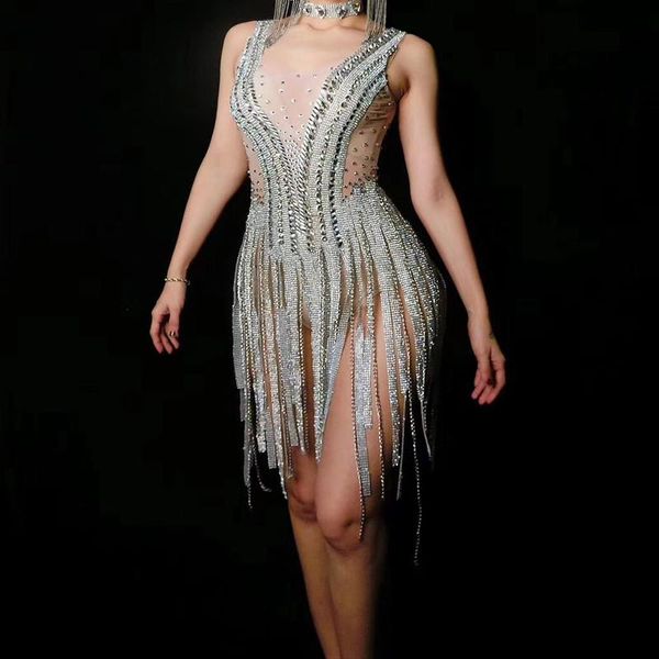 women's jumpsuits & rompers women sparkly silver rhinestones fringes bodysuit birthday celebrate costume tassel performance evening wea, Black;white 
women's jumpsuits & rompers women sparkly silver rhinestones fringes bodysuit birthday celebrate costume tassel performance evening wea, Black;white