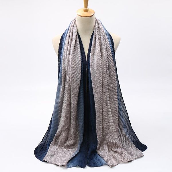 scarves crinkle cotton hijab shawls gradient color muslim scarf wraps headband autumn double bandana 180*85 1pc retail, Blue;gray
scarves crinkle cotton hijab shawls gradient color muslim scarf wraps headband autumn double bandana 180*85 1pc retail, Blue;gray