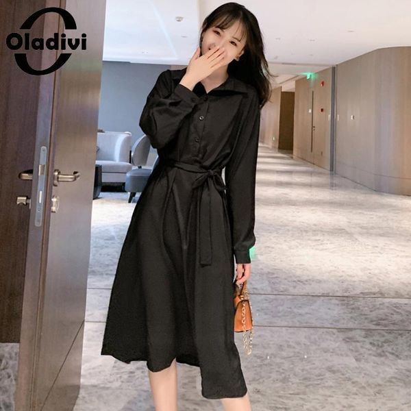 casual dresses oladivi plus size women clothes long sleeve black shirt dress fashion ladies 2021 spring midi female vestidio, Black;gray
casual dresses oladivi plus size women clothes long sleeve black shirt dress fashion ladies 2021 spring midi female vestidio, Black;gray