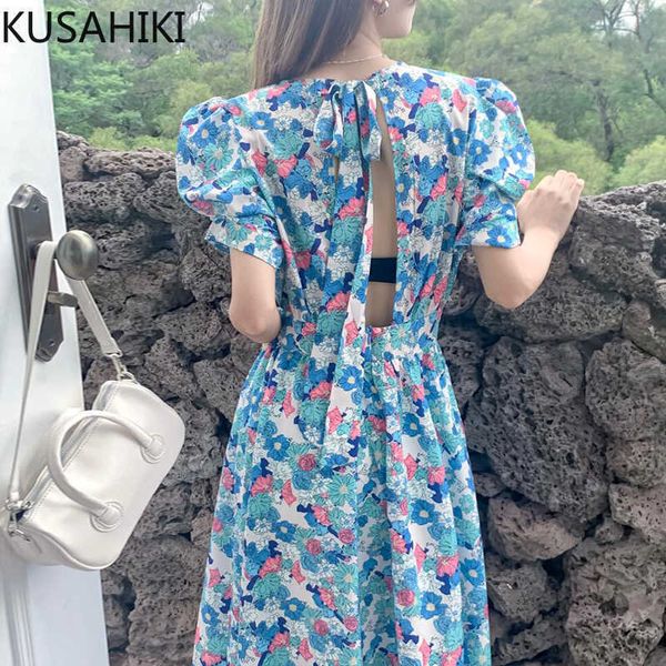 kusahiki sweet o-neck puff sleeve floral dresses korean bwo tie backless vestidos femme summer elegant woman dress 6j602 210602, Black;gray
kusahiki sweet o-neck puff sleeve floral dresses korean bwo tie backless vestidos femme summer elegant woman dress 6j602 210602, Black;gray