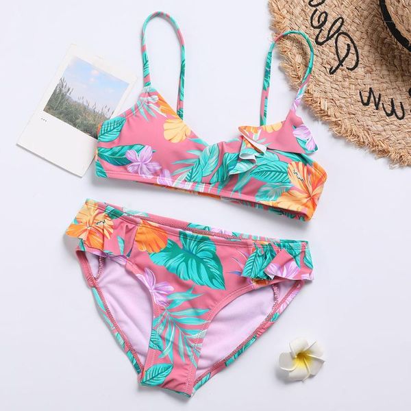 one-piece suits tropical girl swimsuit kids ruffle bikini set floral two piece children's swimwear padded girls bathing suit beachwear
one-piece suits tropical girl swimsuit kids ruffle bikini set floral two piece children's swimwear padded girls bathing suit beachwear