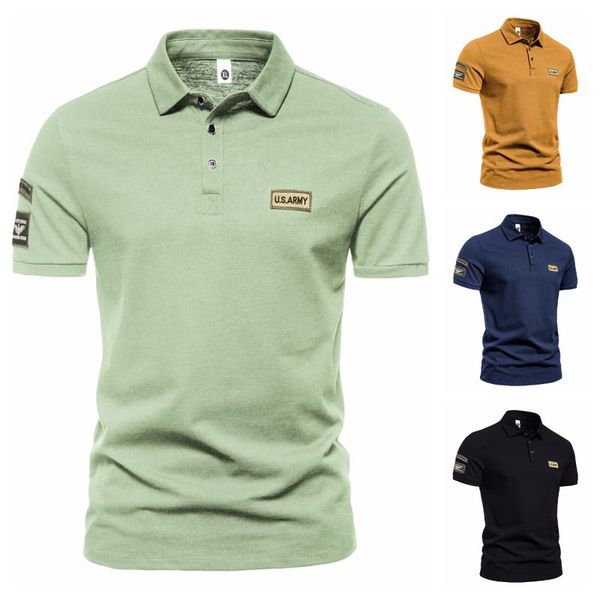 men's t-shirts fashion short-sleeved shirt pattern letter casual lapel t-shirt pure color with very good quality#g30, White;black
men's t-shirts fashion short-sleeved shirt pattern letter casual lapel t-shirt pure color with very good quality#g30, White;black