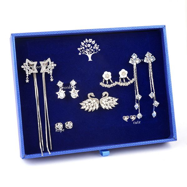 one week earring set s925 pure silver needle korean long tassel bow earrings gift female, Black
one week earring set s925 pure silver needle korean long tassel bow earrings gift female, Black