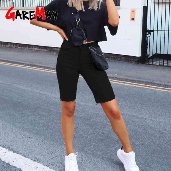 black denim jean shorts women summer capris knee length tight 's jeans short vintage high waist bike 210428, White;black
black denim jean shorts women summer capris knee length tight 's jeans short vintage high waist bike 210428, White;black