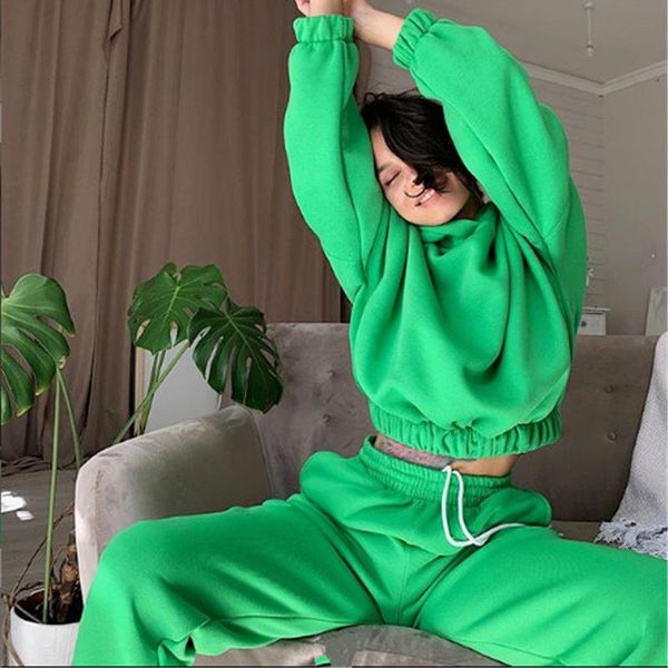 women's two piece pants 2-piece set autumn and winter sportswear solid color casual pullover suit fashion chandal mujer, White
women's two piece pants 2-piece set autumn and winter sportswear solid color casual pullover suit fashion chandal mujer, White
