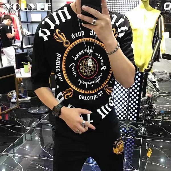 men's t-shirts 2021 summer middle sleeve drill stamping letter pattern plus size 5xl round neck tshrit, White;black
men's t-shirts 2021 summer middle sleeve drill stamping letter pattern plus size 5xl round neck tshrit, White;black